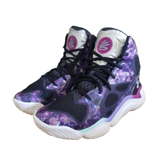 Under Armour Curry x Tuff Crowd Spawn FloTro Mystic Magenta Black Men's Size 8.5 - Picture 1 of 11